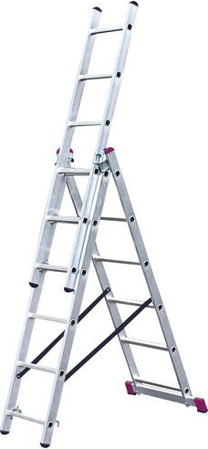 Krause Vielzweckleiter CORDA aus Aluminium in Silber, 18 Sprossen, Höhe: 170 cm, Breite: 46 cm, Tiefe: 9 cm - Bild 1