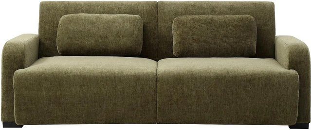 Vente-unique Schlafsofa Lomario in Grün mit Stoffbezug und Click-Clack-Funktion, Breite: 213 cm - Bild 1