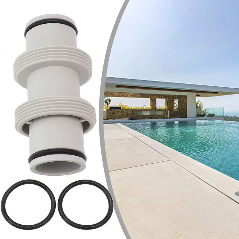 Intex Ersatz-Schlauchadapter für Aufstellpools, weißer Schlauchplunjer-Ventil mit geradem Anschluss und Gummi-O-Ringen, UV-beständig - Bild 4