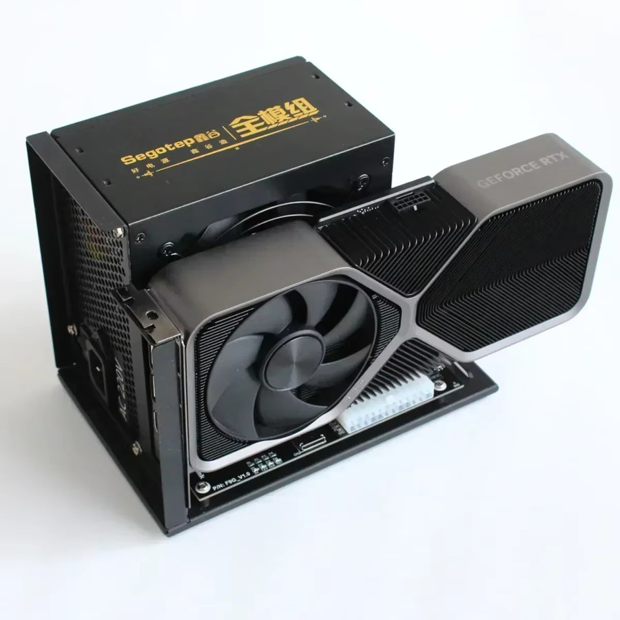 ADT-Link F9G-BK7 EGPU Oculink GPU Dock PCIe 4.0 x4 Externer Grafikarten-Adapter für Notebook und Laptop, Schwarz - Bild 5
