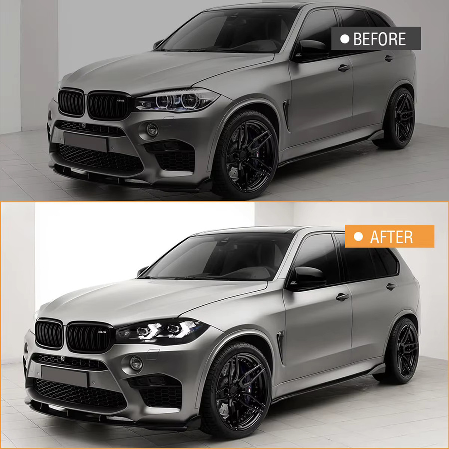 COOLCMP LED-DRL Projektorlinsen-Scheinwerfer-Baugruppe für BMW X5 F15 (2014-2018), Schwarz, passend für Xenon-Scheinwerfer - Bild 2