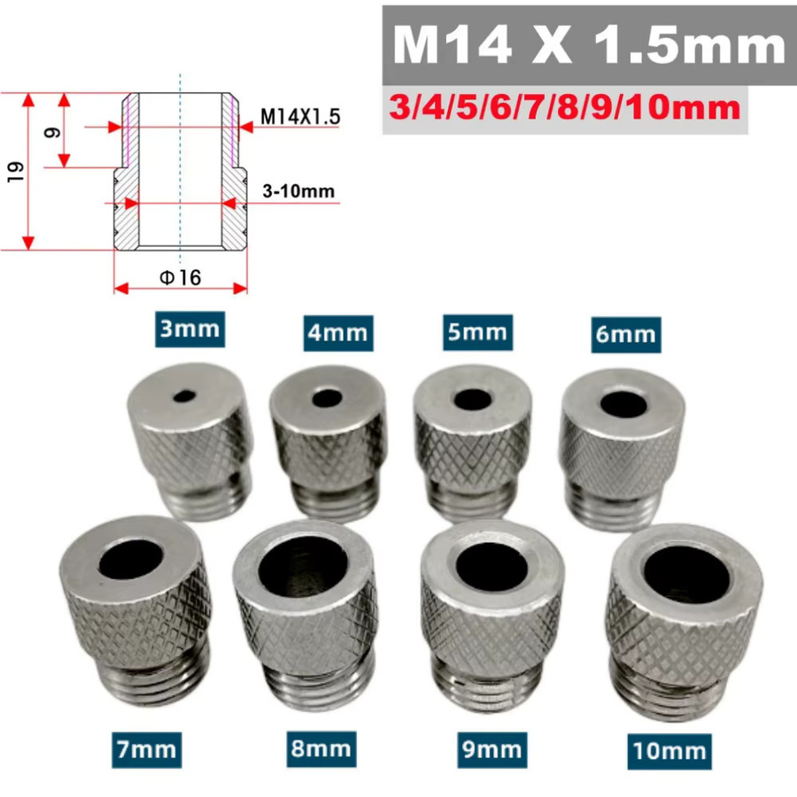 GDART Bohrführungshülsen aus Edelstahl in Silber für präzises Lochstanz- und Holzbearbeitungs-Werkzeug, Durchmesser: 3 mm bis 10 mm - Bild 2