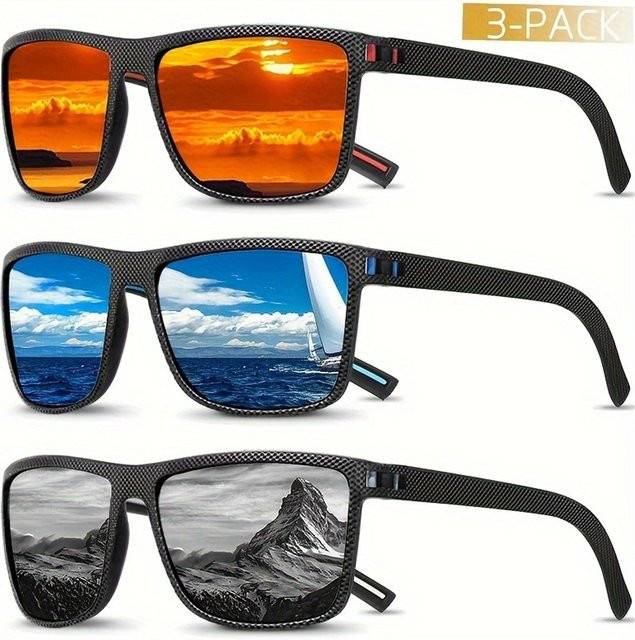 ZXWLYXGX Sonnenbrille Herren, Vollrand, Sand, polarisiert - Bild 1