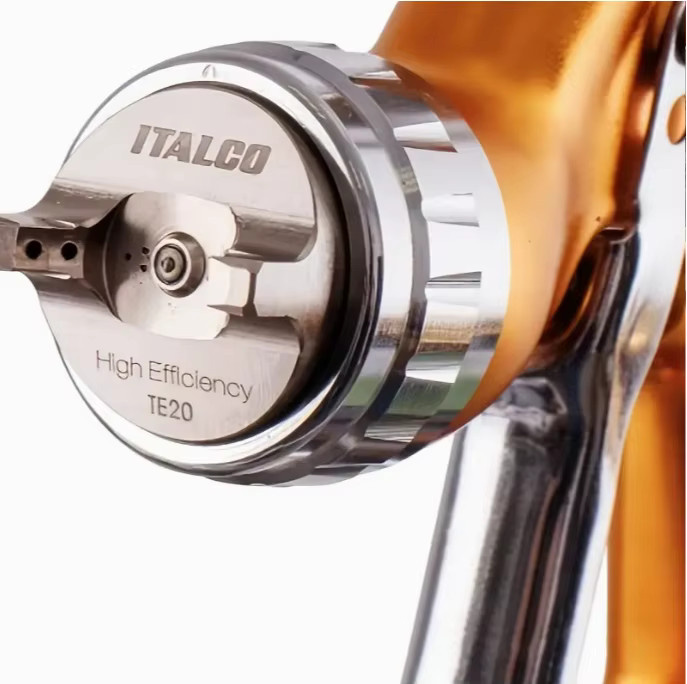 Italco Spritzpistole Pro Lite HVLP TTS Professionelles Spritzgerät in Gold - Bild 4