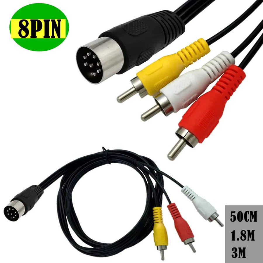 BSN Audio Adapter Kabel DIN 8 Pin auf 2 RCA in Multicolour - Bild 3