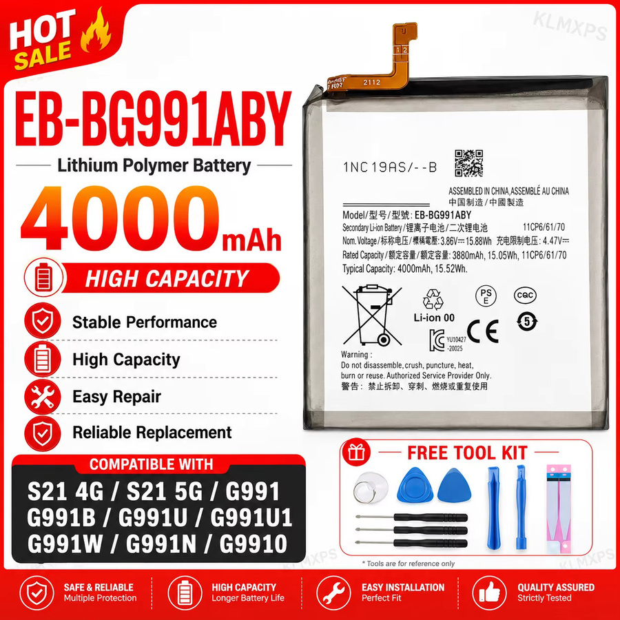 Ersatzakku für Samsung Galaxy S21 S21 Ultra S21 Plus S20 FE A41 A51 5G A70 Note 20 Note 20 Ultra A02S - Bild 5