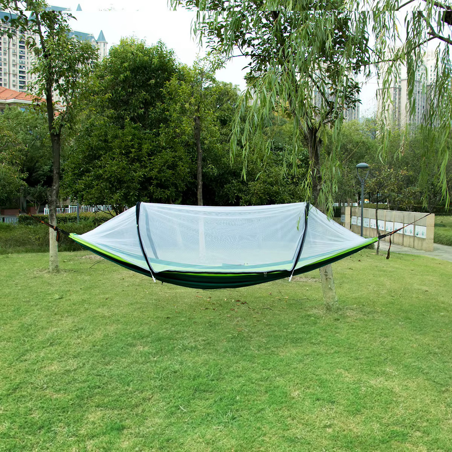 Leaftour Pop-up Moskitonetz-Hängematte aus Nylon für Outdoor und Camping, Farbe: Blau-Pink, B/T/H: 270 x 140 cm - Bild 2