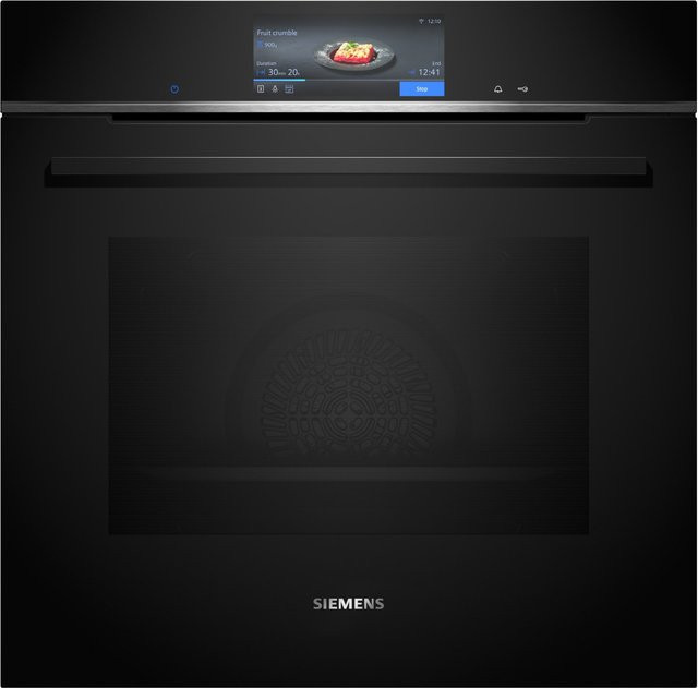 Siemens iQ700 Einbaubackofen HB778G3B1 in Schwarz/Edelstahl mit 71 l Volumen, WLAN, pyrolytischer Selbstreinigung und A+ Energieeffizienz, Breite: 59,4 cm - Bild 1