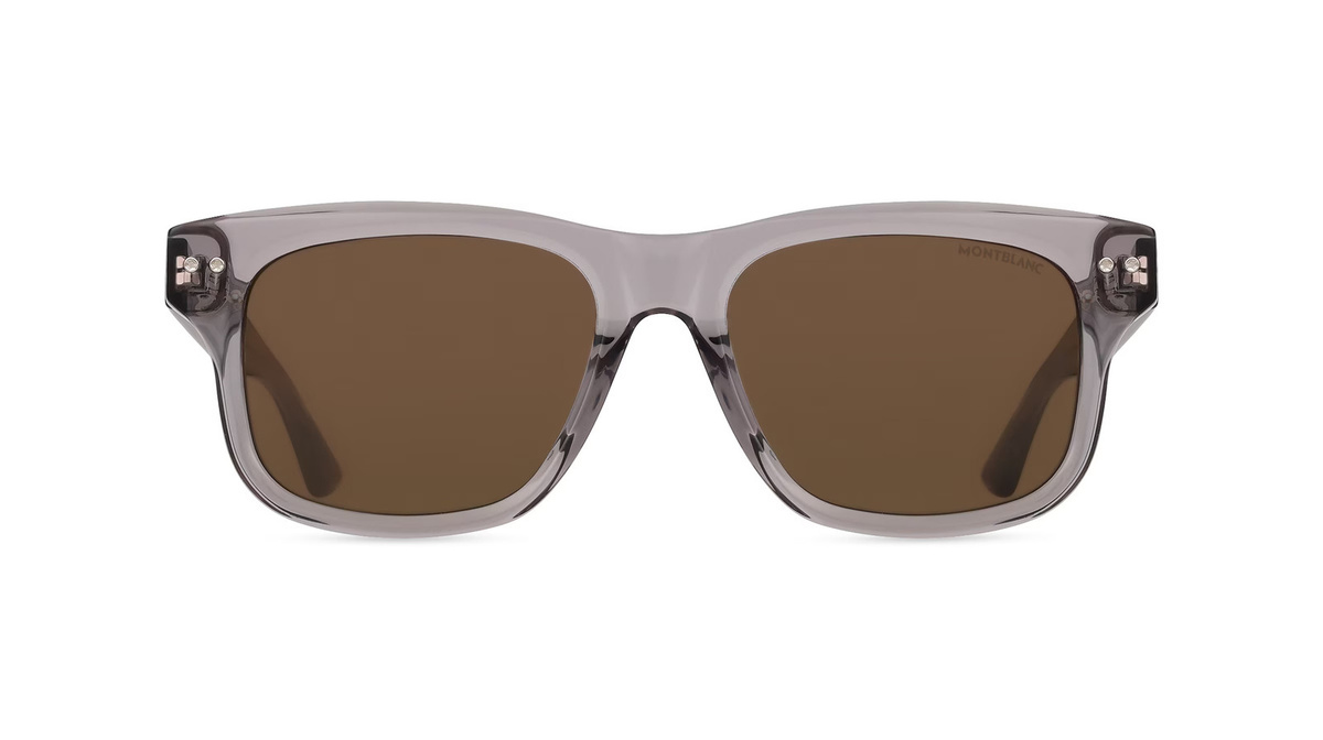Montblanc MB0319S Sonnenbrille, Vollrand, Quadratisch, Acetat, Unisex, Grau - Bild 1