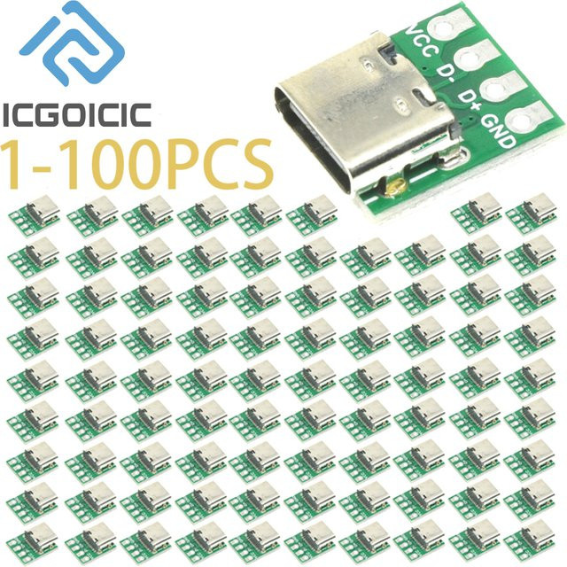 SZYTF USB 3.1 Typ C-Stecker 16-poliger Leiterplatten-Adapter Buchse zur Datenübertragung - Bild 1