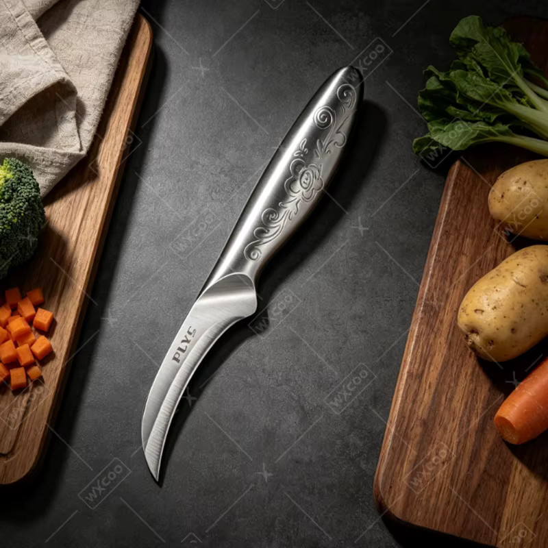 WXCOO 2-in-1 Multifunktionales Küchenmesser aus Edelstahl in Silber mit Flaschenöffner und Obstschäler - Bild 5