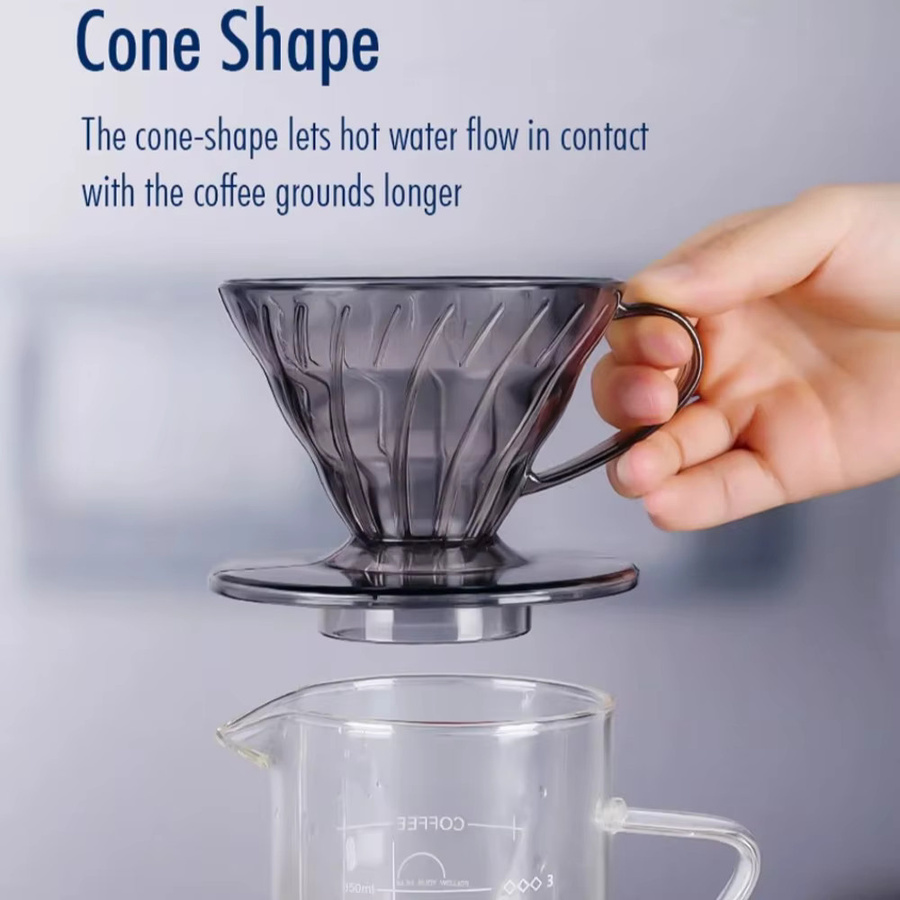 FEB.WIND Kegelförmiger Kaffeetropfer aus Harz für Barista-Kaffee, wiederverwendbarer Kaffeefilter in runder Form - Bild 4