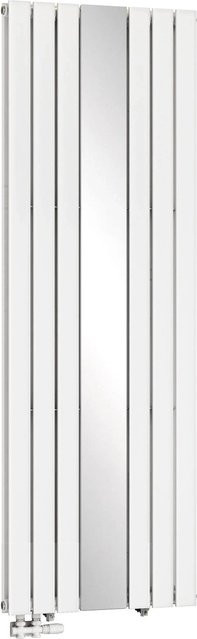Emke Design-Heizkörper mit Spiegel, Vertikal Paneelheizkörper doppellagig, Weiß Glanz, B: 60 cm, H: 180 cm - Bild 1