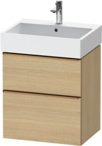 Duravit Waschtischunterschrank D-Neo in Beige und Weiß mit 1 Kasten und 1 Auszug, B/T: 58,4 x 44,2 cm - Bild 1