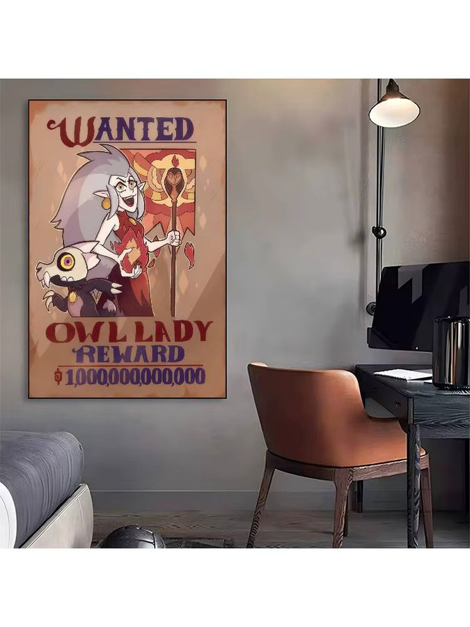 Cartoon The O-Owl Movie House Anime Poster Wasserdichter Papieraufkleber für Wanddekoration in Mehrfarbig - Bild 6