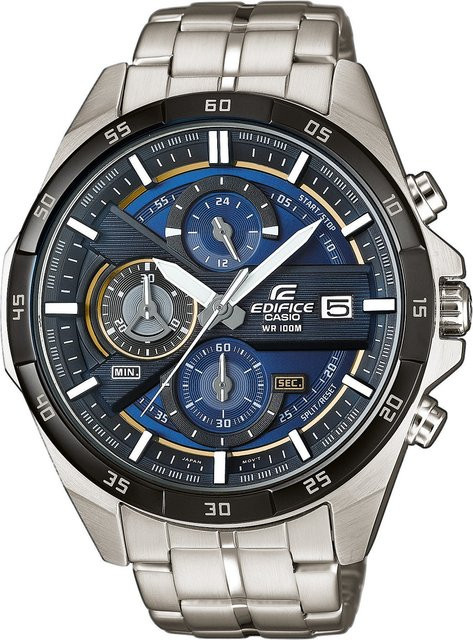 CASIO Chronograph, Quarz, Edelstahl, Blau, 46 mm, Herren - Bild 1