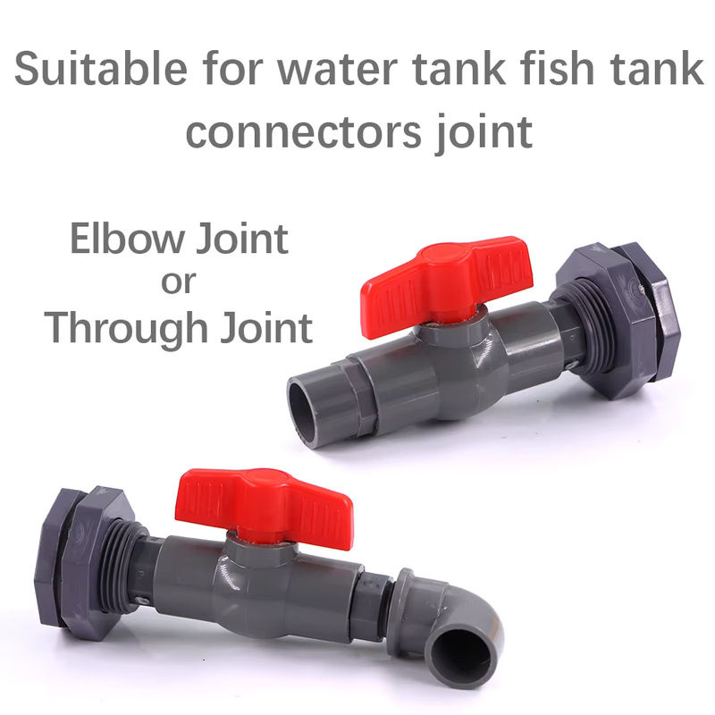 MUCIAKIE PVC Kugelhahn Adapter für Aquarium und Gartenbewässerung in 1/2, 3/4 und 1 Zoll - Bild 4