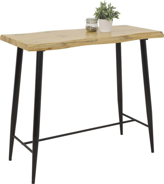 Bartisch GABI von Hela in Wildeiche und Schwarz mit Metallgestell, B/T/H: 120 x 60 x 76,7 cm - Bild 1