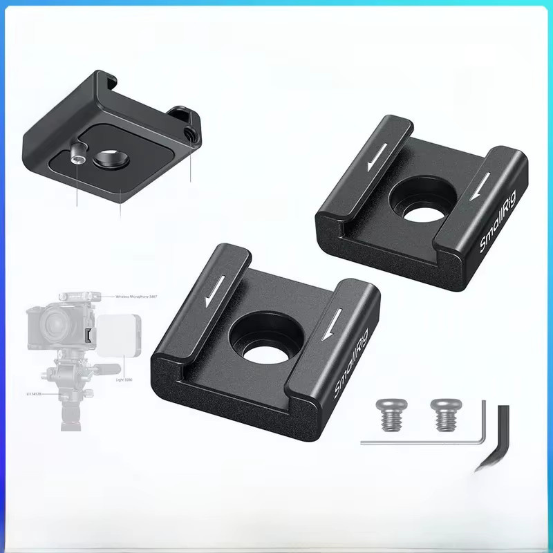 SmallRig Anti-Twist Cold Shoe Mount Support mit 1/4"-20 Schrauben für LED-Licht, Monitor und Mikrofon, Schwarz, für SmallRig Cage -5032 - Bild 1