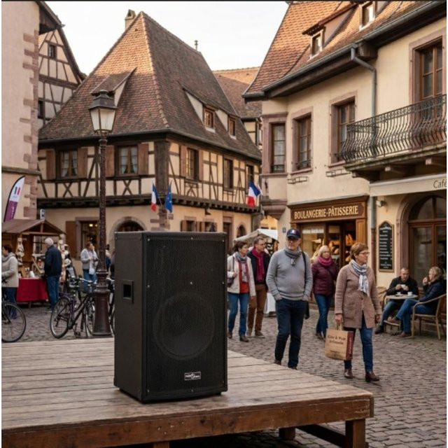Passiver Profi-HiFi- und Bühnenlautsprecher in Schwarz mit 1000 W Spitzenleistung, 30 cm Tieftöner und robustem Spanplattengehäuse - Bild 1
