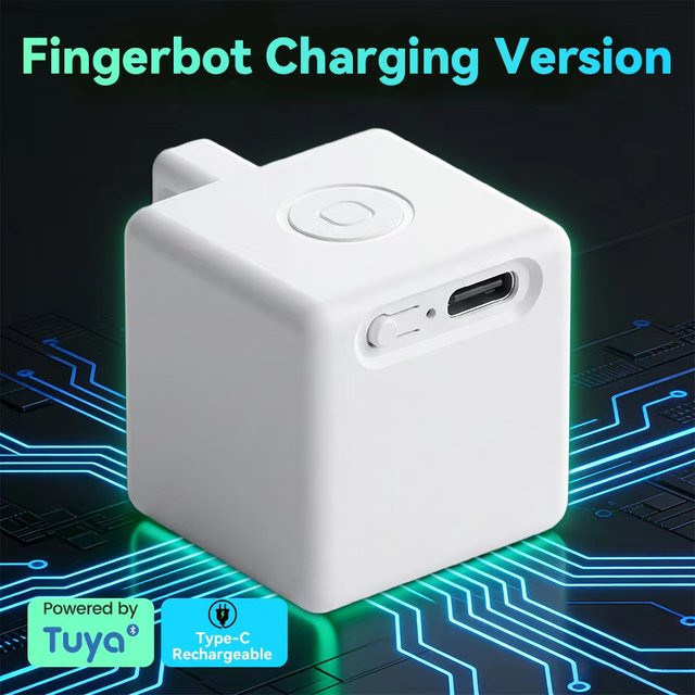 RSH Bluetooth Smart Button Pusher und Fernbedienungsroboter zur Sprachsteuerung mit Tuya, Alexa und Google für Kaffeemaschinen, PC und Lampen in Weiß oder Beige - Bild 1