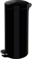 Helit Tretabfalleimer The Knight mit Pedal, 30 l, Schwarz/Silber - Bild 1