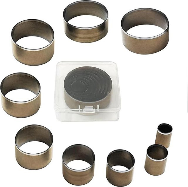 Runder Locher und Hohlschneider Set in Silber für Leder, Gummi und Silikon, 9 Größen von 10 mm bis 50 mm - Bild 1