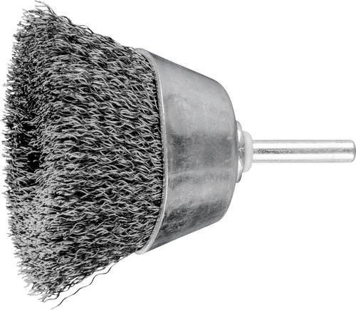 PFERD Topfbürste TBU ungezopft für Winkelschleifer mit Stahl-Draht-Ø 0,30 mm, Durchmesser: 60 mm, Schaft-Ø: 6 mm, Farbe: Silber - Bild 1