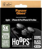 PanzerGlass Hoops Ceramic Kameraschutz Schutzfolie für iPhone 16 Pro und iPhone 16 Max in Schwarz - Bild 1