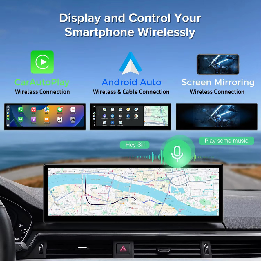 asvegen Android 16 Autoradio für Audi A4L A4 B9 2017-2019 mit 14,9 Zoll HD-Touchscreen, Wireless CarPlay, GPS und DSP, Schwarz - Bild 2