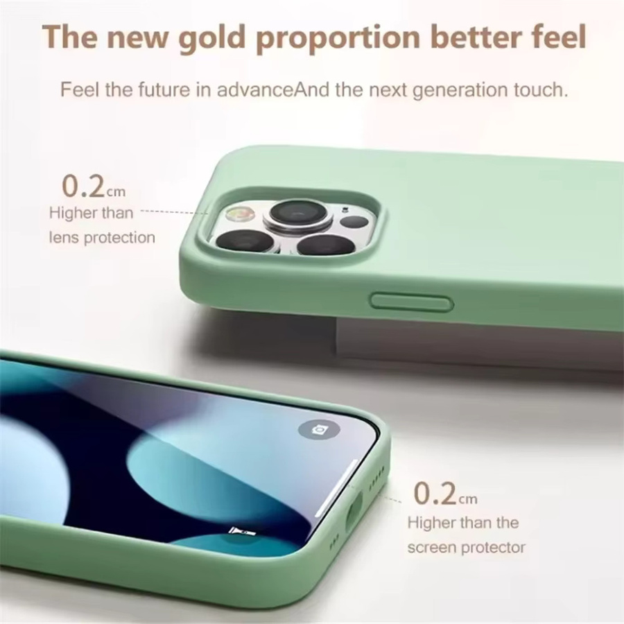 Stoßfeste Silikon Handyhülle für iPhone 16, 15, 14 Pro Max und 14 Plus in Rot - Bild 3
