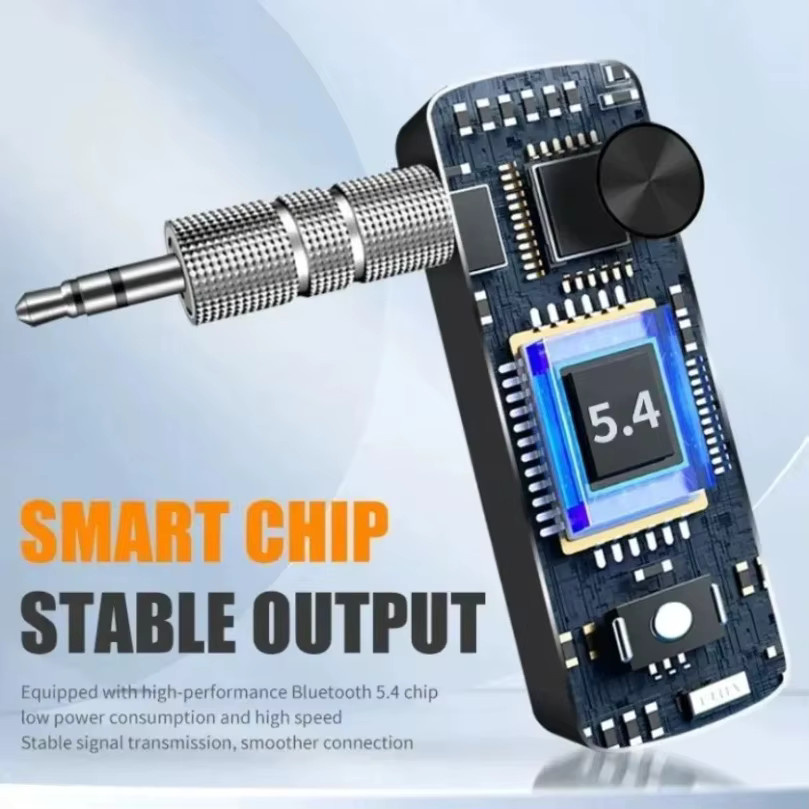 VIKEFON Bluetooth 5.4 Empfänger und Sender, Wireless HiFi Stereo Audio Adapter mit 3,5 mm AUX und Mikrofon, Schwarz - Bild 4
