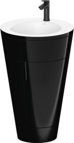 Duravit Waschtischunterschrank Starck 1 c-bonded Set, schwarz hochglänzend, B/H/T: 56 x 86,4 x 60,5 cm - Bild 1