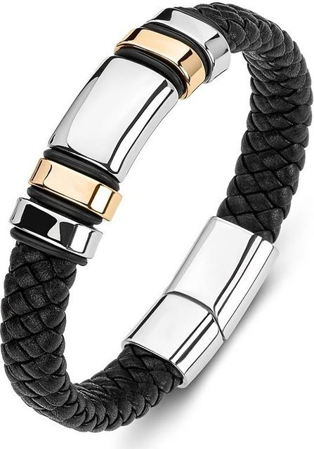 YIRAN Armband, Leder, Kupfer, Bicolor, Herren - Bild 1