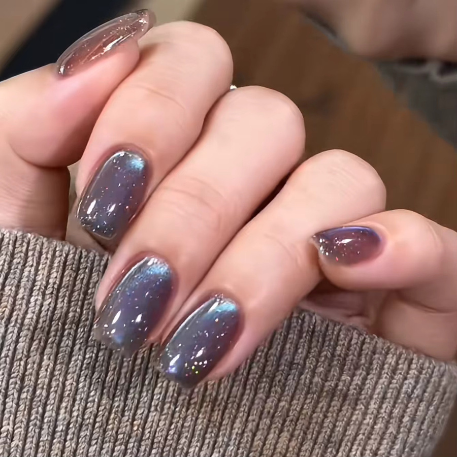 MIANEL Katzenaugen-Gel-Nagellack, Porzellanweiß, schimmernd - Bild 2
