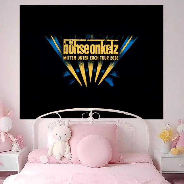 Bunter Wandbehang Böhse Onkelz Logo im Bohemian Mandala Design von Benber Tapestray, B/H: 74 x 94 cm - Bild 1
