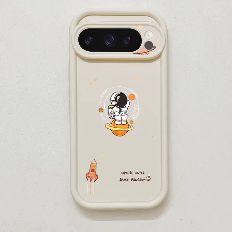 Stoßfeste Astronauten Mond TPU Handyhülle für Google Pixel 9 Pro XL 8a 8 Pro 7a in Schwarz - Bild 4
