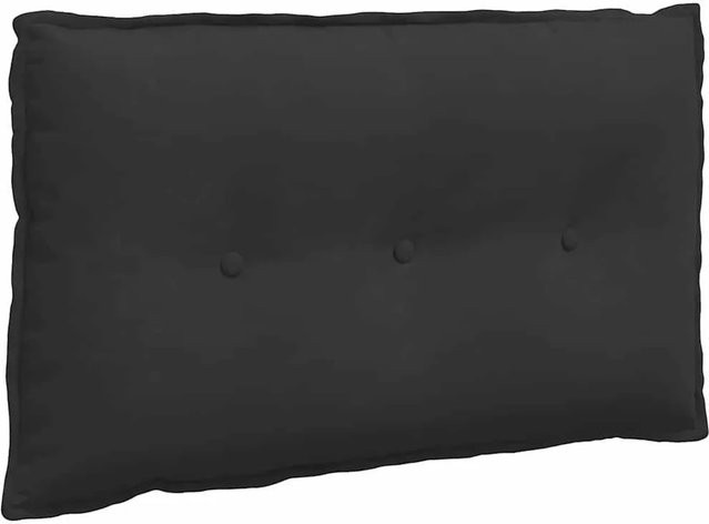 vidaXL Rückenkissen aus Mikrofaserstoff in Schwarz, B: 80 cm, H: 50 cm - Bild 1