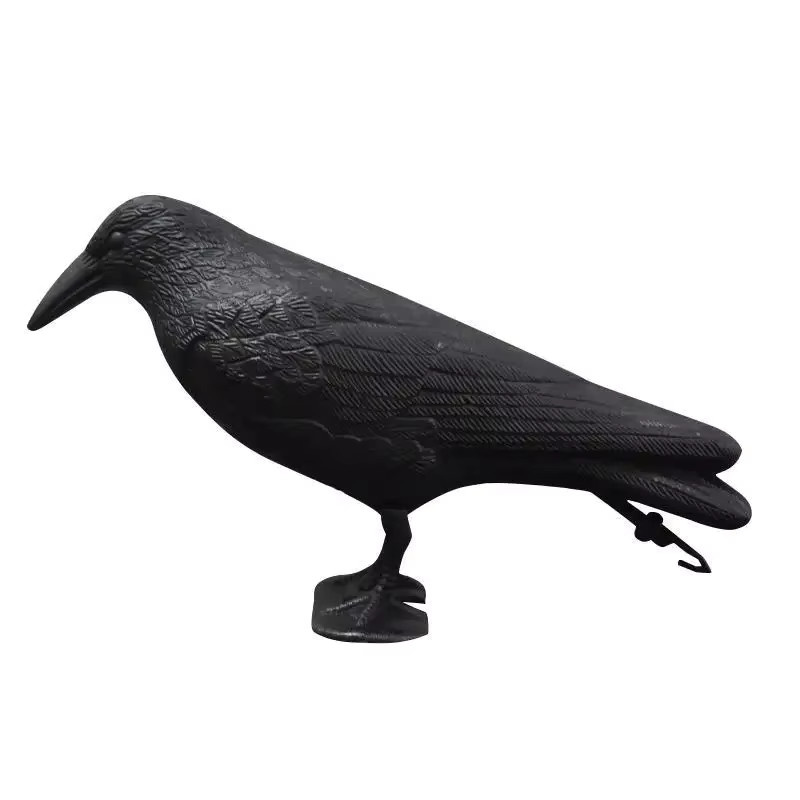 Simulations-Krähen- und Rabenvogel-Abwehrfigur zur Schädlingsbekämpfung und Taubenabwehr in Schwarz - Bild 1