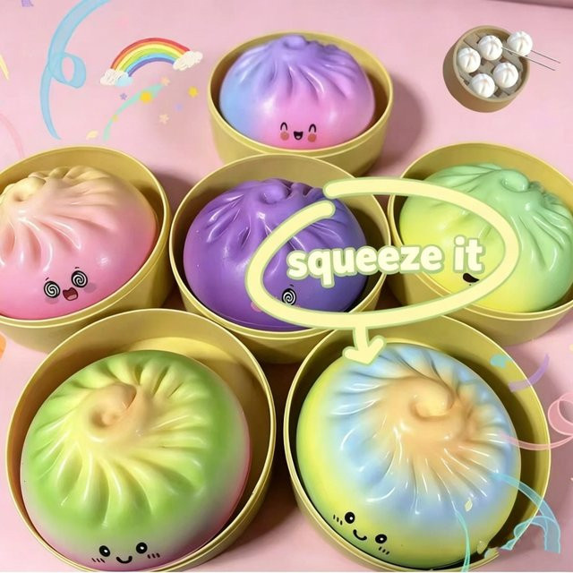 Schylling Dumpling-Druck-Squishies, multicolor, Spielzeug - Bild 1