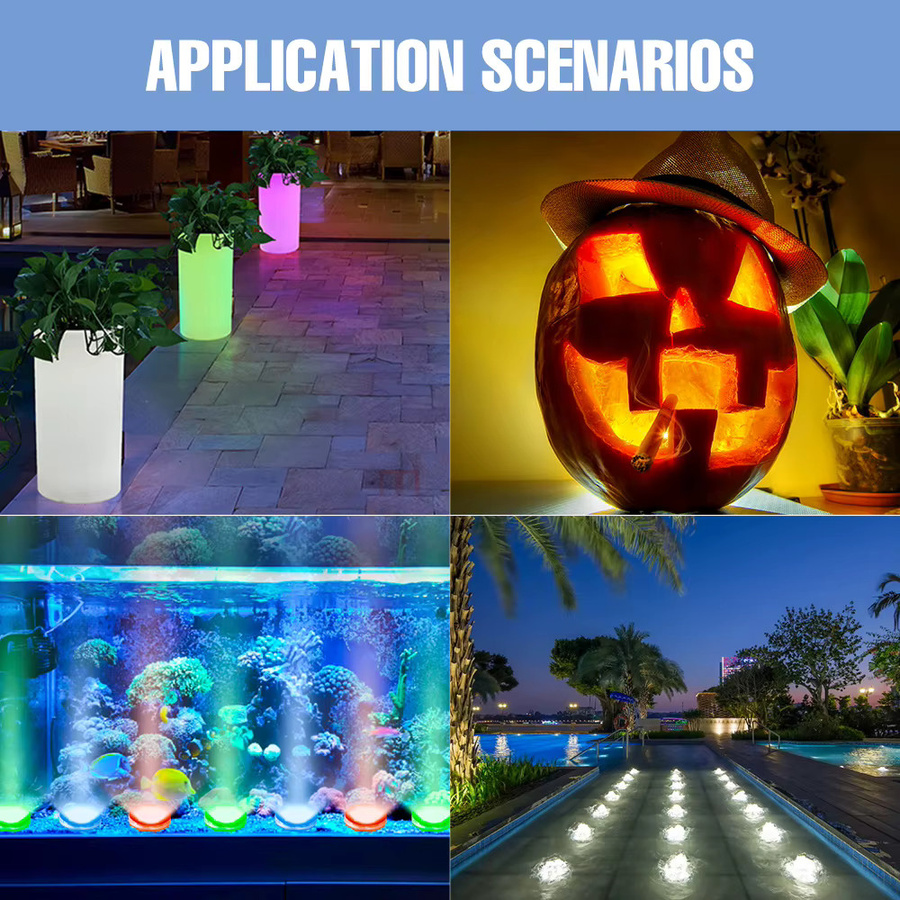 2er-Pack RGB LED-Unterwasserbeleuchtung für Pool, Teich und Garten als wasserdichte Dekoration - Bild 4