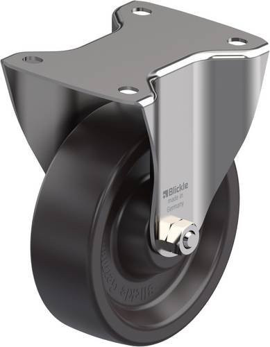 Blickle BX-PHN 150G Bockrolle in Schwarz und Grau aus Edelstahl mit Schraubbefestigung, Rad-Durchmesser: 150 mm, Tragfähigkeit (max.): 300 kg - Bild 1