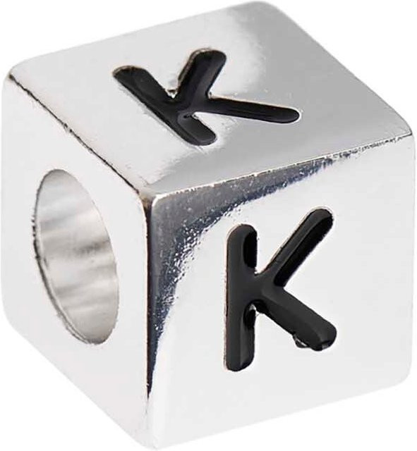 Rico Design itoshii Ponii Beads Buchstabenwürfel in Silber B/T/H: 1 x 1 x 1 cm - Bild 1