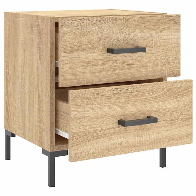 Vidaxl Nachttische 2er Set Modern Sonoma-Eiche B/T/H: 40 x 35 x 47,5 cm - Bild 1