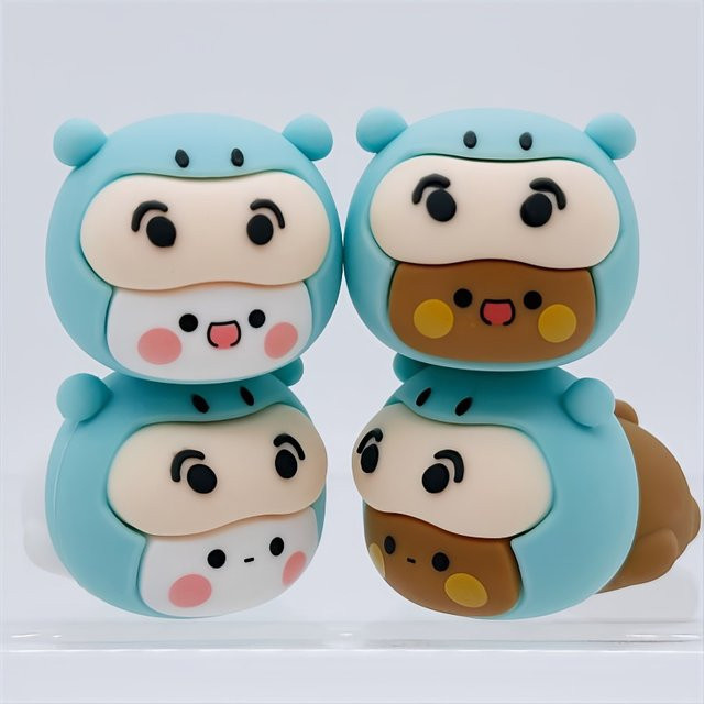 SHINEHENG Kawaii Bubu Dudu ACG Spielzeugfigur, Panda Bär Figur, Zubehör - Bild 1