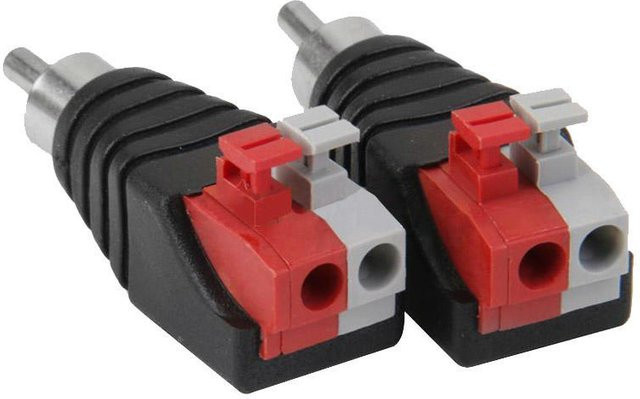 10 Stück buyink Lautsprecherkabel Adapter Set mit Audio-RCA und 3,5 mm Klinkenstecker in Schwarz, Rot und Grau - Bild 1