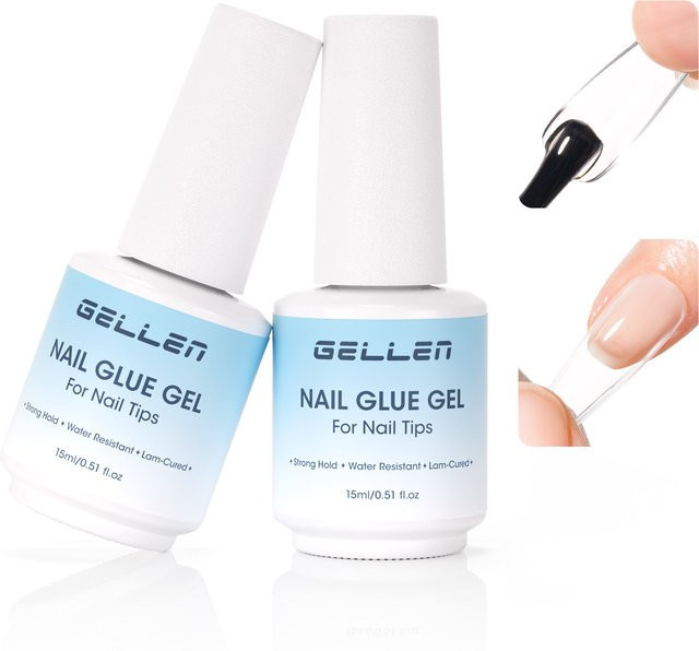GELLEN GEL POLISH Nagelkleber-Gel, 2er-Set, glänzend - Bild 1