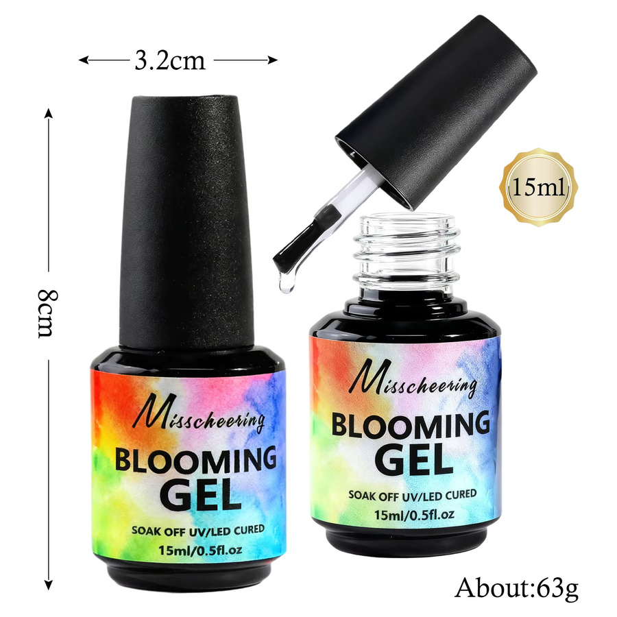 Misscheering Blooming Gel Polish, 15 ml, Transparent, Marmor-Effekt - Bild 6