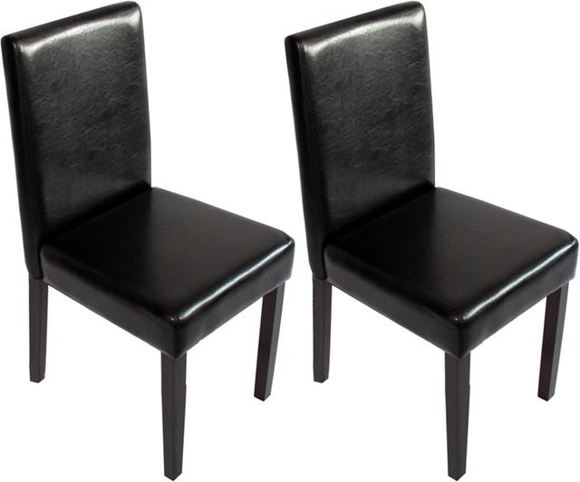 MCW Esszimmerstuhl Littau 2er-Set aus Kunstleder in Schwarz Hochglanz - Bild 2