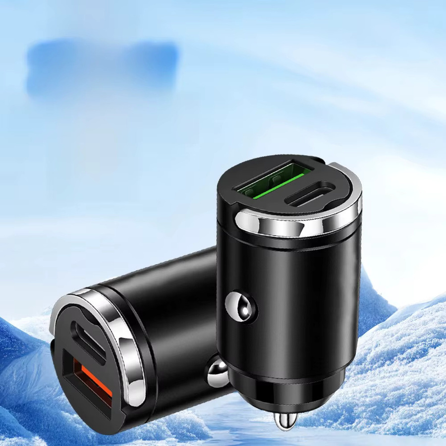 GUSEYEE Mini 100W PD QC Schnellladegerät für das Auto mit USB-C und Pull Ring, Schwarz - Bild 5